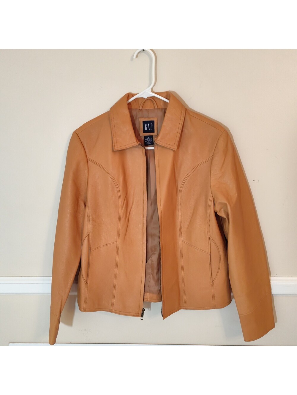 GAP Vintage Genuine Leather Jacket Women’s  Camel Brown Size Medium